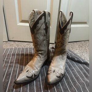 Pistolero Goat Leather Tan & Cream Cowgirl Boots